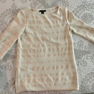 ST JOHN Black Label top sweater boucle 3/4 sleeve PS